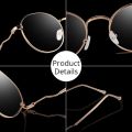 Anti Blue Light Glasses Round Cermin Mata Silau Computer Eyeglasses for Women Men Fashion Metal Frame Specs Korean Style. 
