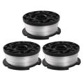 3 Pack Trimmer Replacet Sl for BLACK+DECKER AF-100-3ZP 30Ft 0.065 Inch Trimmer Line. 