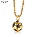 Trendy Football Link Chain Soccer Necklace Pendant Gold Silver Color Sport Ball Jewelry Men Boy Children Pendant. 