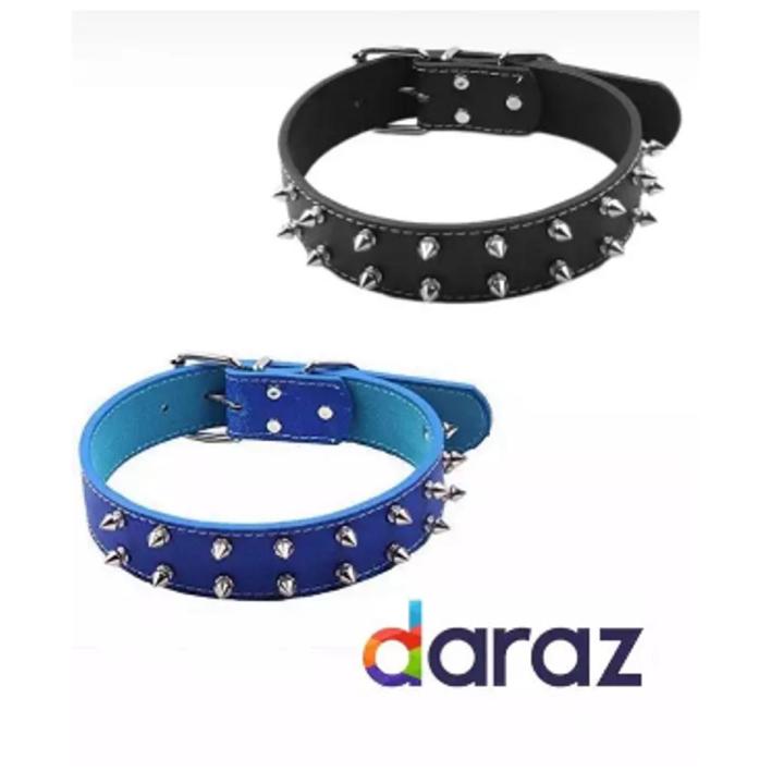 PU Leather Adjustable Spiked Studded Dog Collar Adjustable