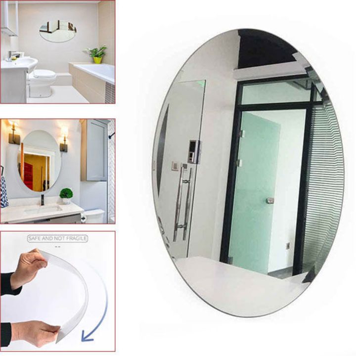 Oval Acrylic Mirror Decoration wall mirror sticker , Self adhesive Flexible mirror Best Price