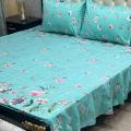cotton frill bedsheet 3pcs frill bed sheets. 