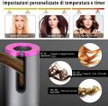 Auto Hair Curler, USB Rechargeable Wireless Automatic Curling Tongs Hair Styling Tools with LCD Display 6 Adjustable Temperature Setting,Professional Hair wavers for Long & Short Hair. 