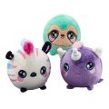 Squeezamals Foamed Stuffed Animal Toy , Unicorn, Sloth, Zebra keyring for school collage backpack. 