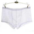 Men Boxer Underwear Boxers Sexy Stripe Mesh Transparent Briefs Ultra-Thin Silk. 