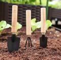 Pack of 3 Gardening tool set Wooden Handle , Set of 3 Piece Garden Tool set, Gardening Tools, extremely High Quality 3pcs / set Mini Garden Tools Wood Handle Stainless Steel Potted Shovel Rake Spade for Flowers Potted Plant. 
