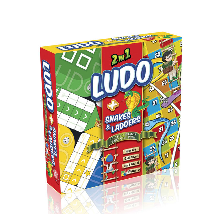 Small Puzzle Ludo Box  SnakeS & Ladders  2 in 1