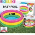 Intex Swimming Pool For kids And Baby Size 2 Feet - Inflatable Multicolour. 