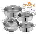 4 Pcs Fish Pot Stainless Steel – Sonex | Premium Cookware Set. 