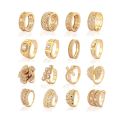 Fine Jewelry Mens Big Diamond 18k Gold Plated Ring Wedding Rings For Men. 