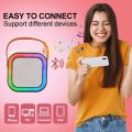 K12 Wireless Mic With Speaker - Single / Double RGB 7 Colour Dancing Light Karaoke Mic With Portable Bluetooth Microphone For Recording With Speaker For Music - 3 in 1 USB / AUX / SD Card Slot Karaoke Handheld Microphone - Black, Blue & Pink Colours. 