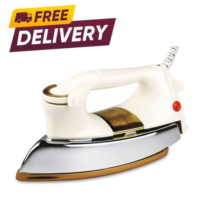 Heavy Weight Dry Iron - With Exchange Warranty - Energy Saving Iron - Iron - Made In Japan - Super Powerful Nationl Iron - Electric Iron - 1000 Watts Iron - Electric Automatic Dry Iron - Cloth Iron - Easy Wrinkle Removal - Compact For Using - Easy To Use