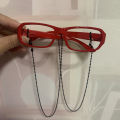 Anime Black Butler Grell Sutcliff Cosplay Glasses Red Eyeglass Frame Chain Protection Eyewear Accessories Punk Prop Xmas Gift. 