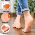 1 Pair (2pcs) Soft Silicone Heel Anti Crack for Pain Relief Silicone Gel Heel Pad Socks for Men and Women Heel Protector. 