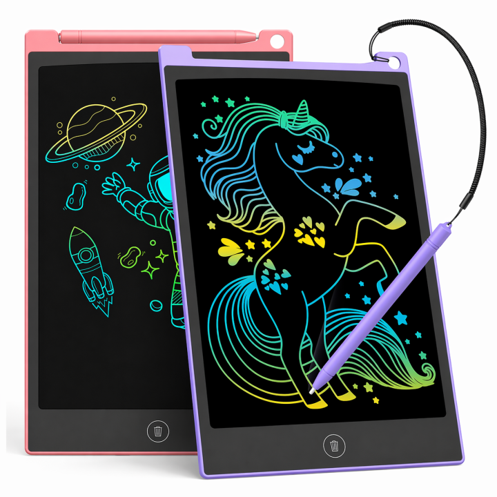ZnG Traders Colorful LCD Writing Tablet for Kids | Unisex Educational Drawing Pad | Portable Travel-Sized Doodle Board for Ages 3-8