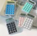 Transparent Electronic Calculator, Mini Pocket LCD Display Calculator, 8 Digit Large Display Big Buttons Calculator. 