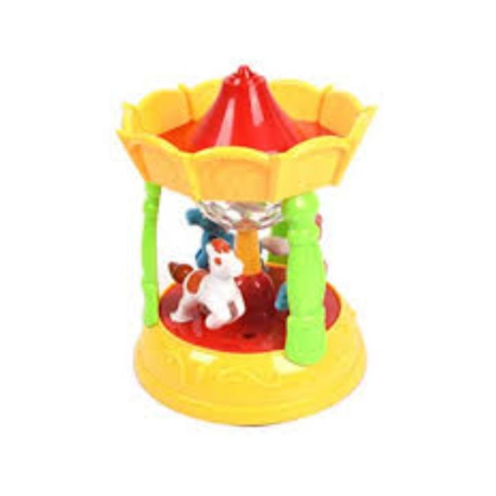 KASCN MUSICAL AND LIGHTNING MERRY-GO-ROUND CAROUSEL TOY FOR KIDS (MULTICOLOUR)