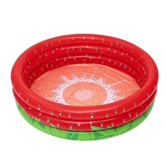 Bestway Sweet Strawberry Pool - 3-Ring Inflatable Play Pool, 66" x 15", Model 51145