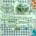 Toyota Corolla GLI Chrome Plastic Logo with Monogram 2009-14 Front Logo and Back Logo with Monogram Complete Set. 