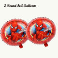 Spiderman Foil Balloon Jumbo Size For Kids Party Decoration - 2 Large Size Round Spiderman Foil Balloon For Birthday Decoration. 