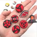 【HOT】 1Pcs Sale Wholesale NARUTO Anime Sandal Accessories Shoe Buckle Uzumaki Sharingan PVC Croc Charm Decoration Kid Party X-Mas Gift. 