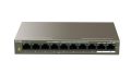 TENDA TEF1110P-8-63W | 8 PORT POE Ethernet Switch, Hub, 8 POE with 2 Uplink , Plug and Play for Office Network, Home Network. 
