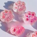 Venting Toy Jelly Cat Paw Jelly Cat Paw Pinch Toy Glitter Slow Rebound Cat Paw Pinch Music Toy Realistic Cartoon Squeeze Cat Paw Ball Unique Gift. 