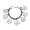 Anniyo Turkish Coin Bracelet for Women Men Turkey's Ancient Coins Banglet Turk Jewelry Gold and Silver Color #122601. 