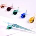 Cute Whale Shaped Crystal Glass Dip Pen Holder Sign Craft Collection Gift. 