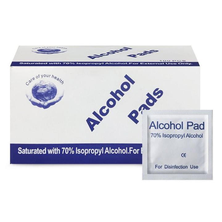 200 pcs Alcohol Pads Swab Expiry: 2028 Isopropyl 70 % - Alcohol Pads - Sterile - made in china Alcohol Swab - Isopropyl - Alcohol Pads - Sterile - made in china - Recommended for addition in First Aid kits
