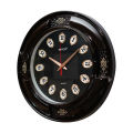 Hitco Fancy Style Wall Clock - Round Wall Clocks for Bedroom / Living Room / Decor - 17x17" Clock Wall Stylish - Full Number Wall Clock - Glossy Shiny Watch Clock - Gifting and Decor Item. 