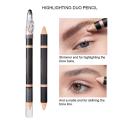 Eye Brightener Stick Highlighter Eyebrow Concealer Duo Pencil Crayon Makeup Shimmer for Highlighting Inner Corner. 