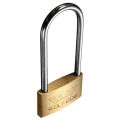 New Brass Padlock Long Shackle Travel Luggage/Suitcase/Gate Lock Security 3 Keys. 