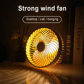 Mini Ceiling Fan - Table Fan  Usb Rechargeble Charging Portable Desk With Light. 