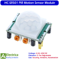 HC-SR501 PIR Motion Sensor Module Infrared Body Detector Adjustable Delay & Sensitivity for Arduino, Security Alarm & Smart Lighting by Electrica. 