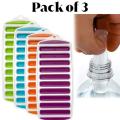 Easy pop up Silicone ice cube tray  Stick Shape Pack of 3. 