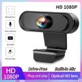 Auto Focus 1080P FHD USB Webcam for PC Computer Camera built-in noise reduction microphone Digital Web Cam For Lap Desktop Support Windows 2000 / XP / win7 / win8 /win10 Vista ready stock. 