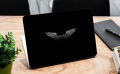 black-background-digital-art-minimalism-wings Laptop Skin Vinyl Sticker Decal, 12 13 13.3 14 15 15.4 15.6 inch Laptop Skin Sticker Cover Art Decal Protector Fits All Laptops. 
