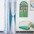 JM Floral Black White Lace Window Curtain Door Curtain Living Room Bedroom Drapes Sperate Curtains Home Decor Organza. 