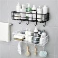 Dream Enterprises 1Pcs Punch-Free Storage Rack Wall Shelf Bathroom Accessories Rack Bedroom Storage Basket Household Organize Tools Kitchen Supplies Holder. 