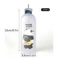 Safe and Leakproof Plastic Water Bottle Panda Bear and Polar Bear Transparent. 