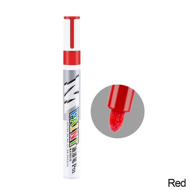 M&G Permanent Oil Paint Markers Red for Any Surface 2mm vehicle Tyre Paint Marker Auto Touch Up Paint Pen, Fill Remover