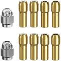 10Pcs Brass Collet for Dremel,Replacement 4485 Quick Change Rotary Drill Nut Tool Set 0.8/1.2/1.5/1.8/ 2.0/2.4/3.0/3.2mm. 