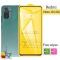 Redmi Note 10 (4G) 6.43 inch - 100% Original Full coverage 9D Tempered Glass screen Protector- Full Glue- with Cleaning Wipes. 