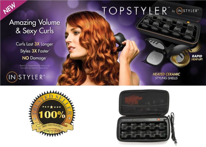 Top Styler Heated Hair Curler / Hair Styler With Zip-up Travel Case By InStyler No Ratings