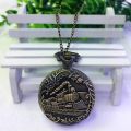 ❤Ready stock❤ Classic Train Flip Watch Old Man Gift Quartz Watch Wall Watch Hollow Vintage Pocket Watch. 