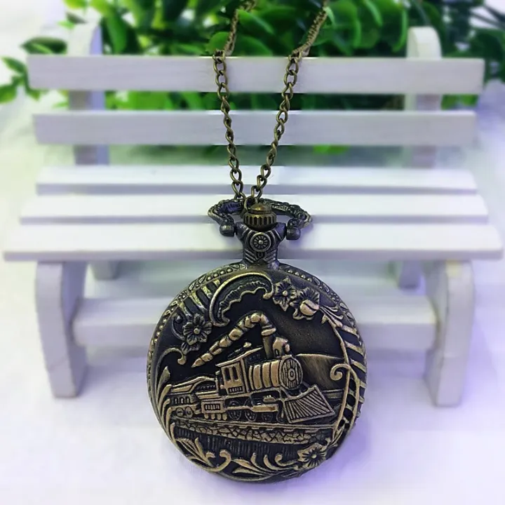 %E2%9D%A4Ready%20stock%E2%9D%A4%20Classic%20Train%20Flip%20Watch%20Old%20Man%20Gift%20Quartz%20Watch%20Wall%20Watch%20Hollow%20Vintage%20Pocket%20Watch%20-%20Image%202