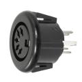 Female 5 Pin DIN Plug Panel Mounted Keyboard Cable Connector Adapter. 