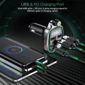 ORIA Bluetooth 5.0 FM Transmitter for Car, 18 W Type-C PD + Quick USB Charger QC3.0 Dual Port, 7 Colours LED Backlit Bluetooth Adapter for Car Radio Supports USB Flash Drive, TF Card uk import a576. 
