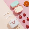 Little Crown Bee Design Infant Travel Essentials Portable Plastic Milk Powder Can Portable Formula Container. 